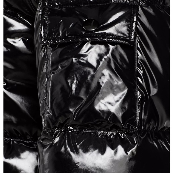 ❤️ Bloomingdale’s Aqua Lacquer Ella Down Puffer Onyx Jacket - ❤️ - Picture 7 of 8